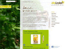 Tablet Screenshot of biolesker.de